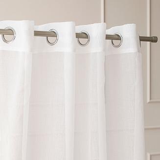 HOLLY Firana gotowa na przelotkach szer.140cm x wys.250cm kolor 001 biały 626629/FGP/001/140250/1