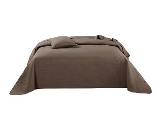 Narzuta dekoracyjna TRIO 240x220 pikowana jasnobrązowa