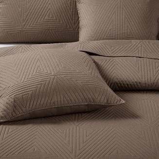 Narzuta dekoracyjna TRIO 240x220 pikowana jasnobrązowa