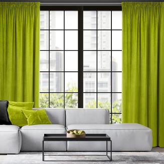 Zasłona gotowa na taśmie PIERRE 140x300 Pierre Cardin Eurofirany oliwkowy