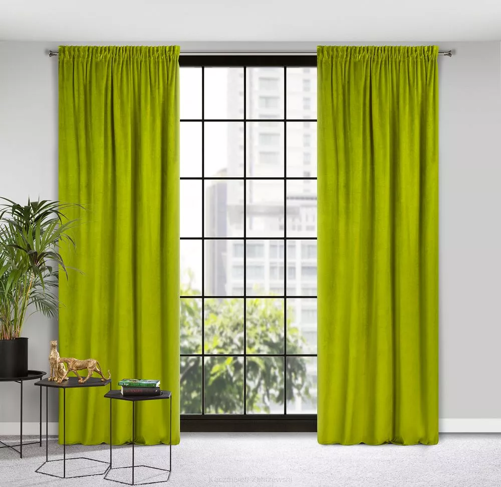 Zasłona gotowa na taśmie PIERRE 140x300 Pierre Cardin Eurofirany oliwkowy