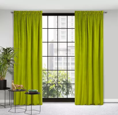 Zasłona gotowa na taśmie PIERRE 140x300 Pierre Cardin Eurofirany oliwkowa