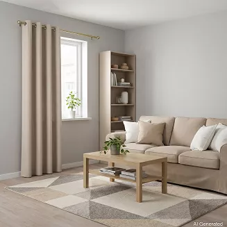Zasłona gotowa na przelotkach EFE 140x260 półzaciemniająca cappuccino