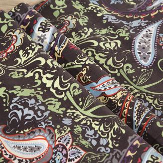 Obrus dekoracyjny ADINA 35x180 Eurofirany czarny/zielony