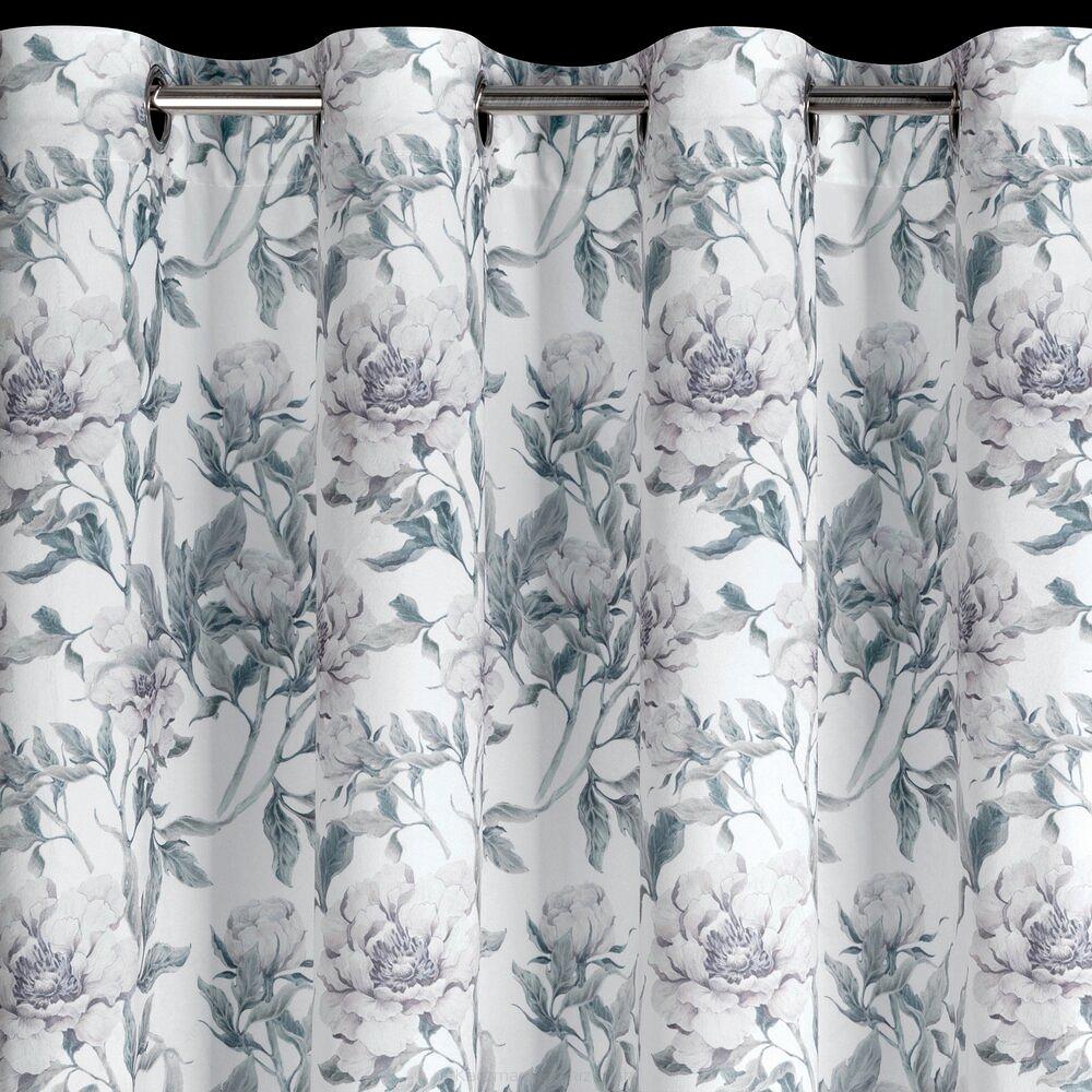 Zasłona gotowa na przelotkach BEVERLY 140x250 Eurofirany biały