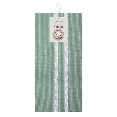Ścierka kuchenna OLIVIA 50x70 Eurofirany zielona pionowe paseczki