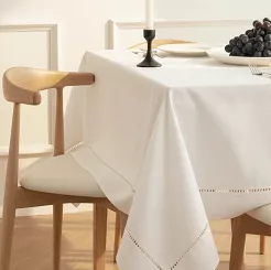 Biały Obrus z Mereżką 140x180 CLASSY