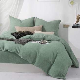 Oliwkowa Bawełniana Pościel Muślinowa 220x200