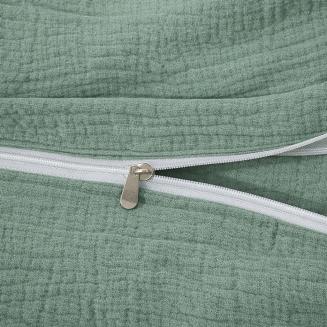 Oliwkowa Bawełniana Pościel Muślinowa 220x200