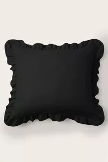 Poszewka do pościeli z falbanką RUFFY PREMIUM 50x70 czarna