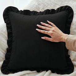 Poszewka do pościeli z falbanką RUFFY PREMIUM 50x70 czarna