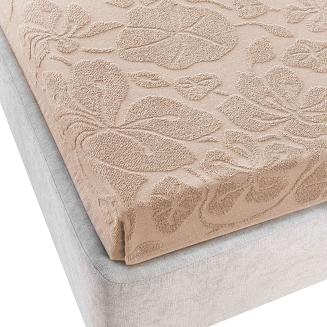 Prześcieradło frotte bez gumki Tulipan 150x205 ZWOLTEX jasnobeżowe GRUBE