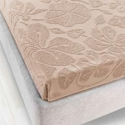 Prześcieradło frotte bez gumki Tulipan 150x205 ZWOLTEX jasnobeżowe GRUBE