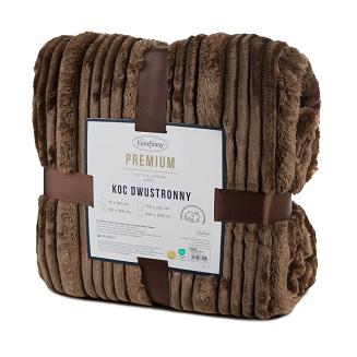 Koc narzuta NINA 150x200 Eurofirany ciemnobrązowy
