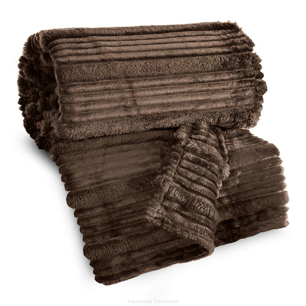 Koc narzuta NINA 150x200 Eurofirany ciemnobrązowy