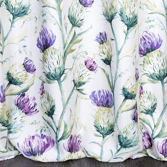 Zasłona gotowa na przelotkach EMILLY 140x250 Eurofirany zielony/fioletowy