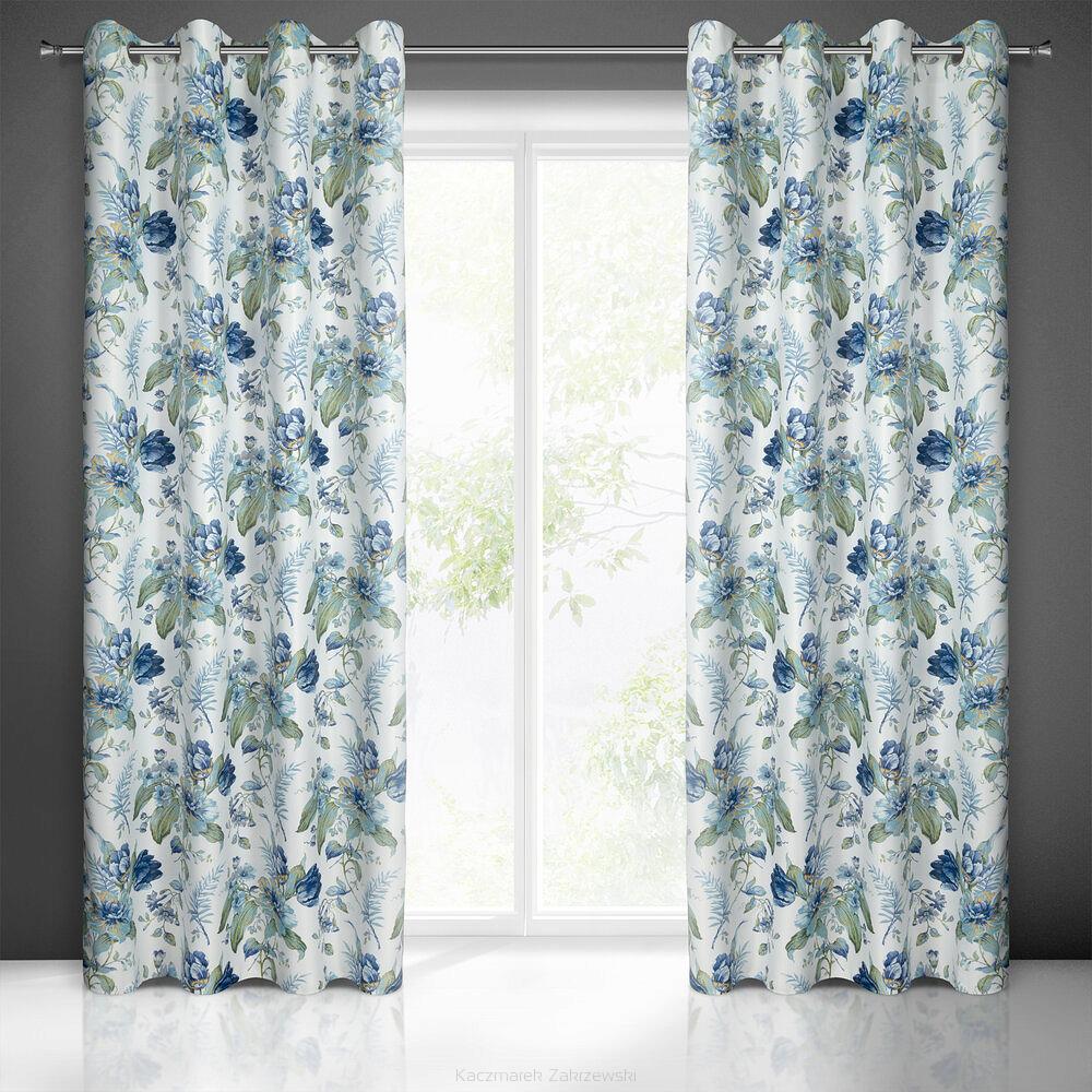 Zasłona gotowa na przelotkach ALVA 140x250 Eurofirany wielokolorowy