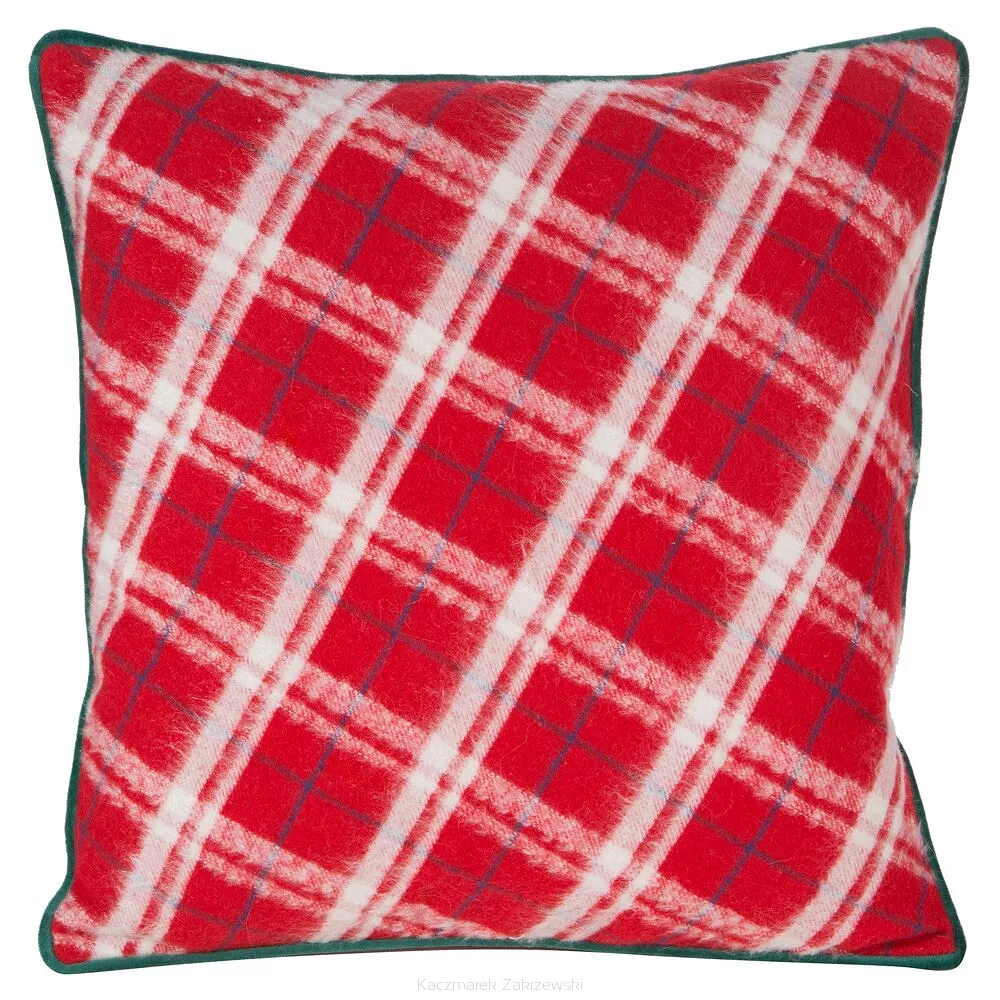 Poszewka dekoracyjna GRID 45x45 Eurofirany czerwony