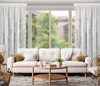 Zasłona gotowa na taśmie GLORI 140x270 Eurofirany biały