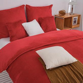 Pościel z mikrofibry MIŚ Cozy 200x220 czerwona