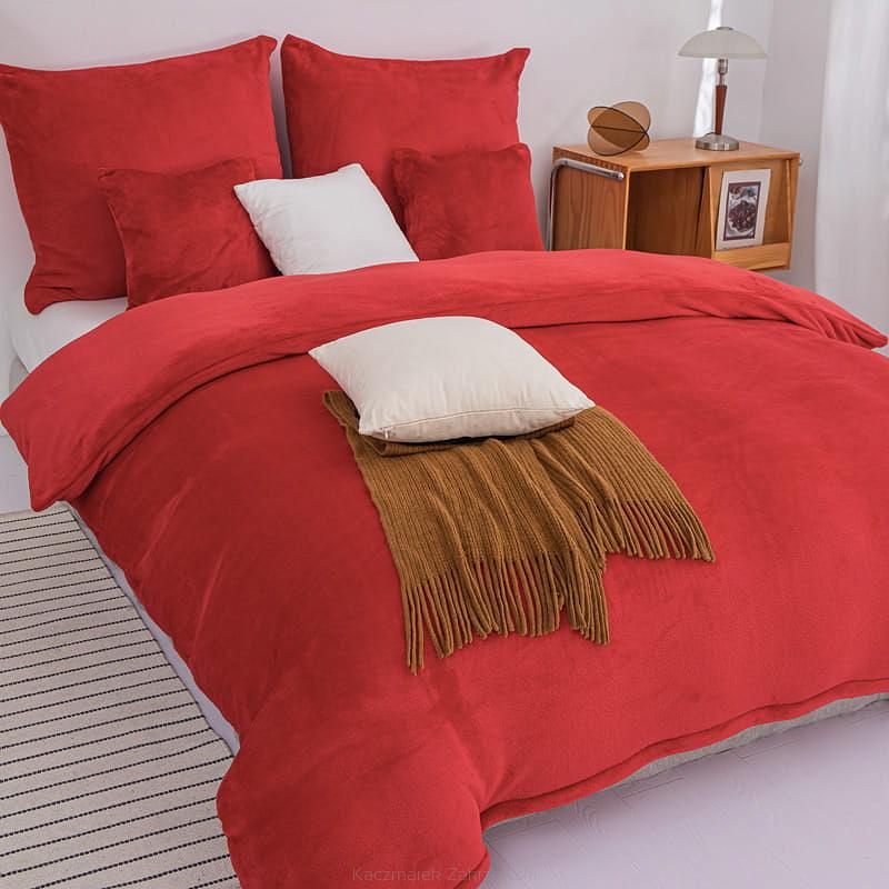 Pościel z mikrofibry MIŚ Cozy 200x220 czerwona
