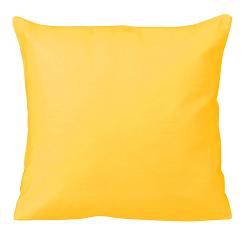Poszewka satyna bawełniana 40x40 jednobarwna żółta