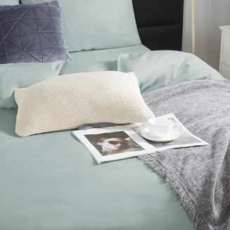 Pościel satyna bawełniana 140x200 SIN jednobarwna szałwiowa