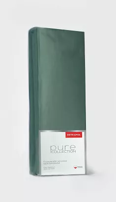 Prześcieradło satynowe z gumką Pure 90x200 jednobarwne oliwkowe