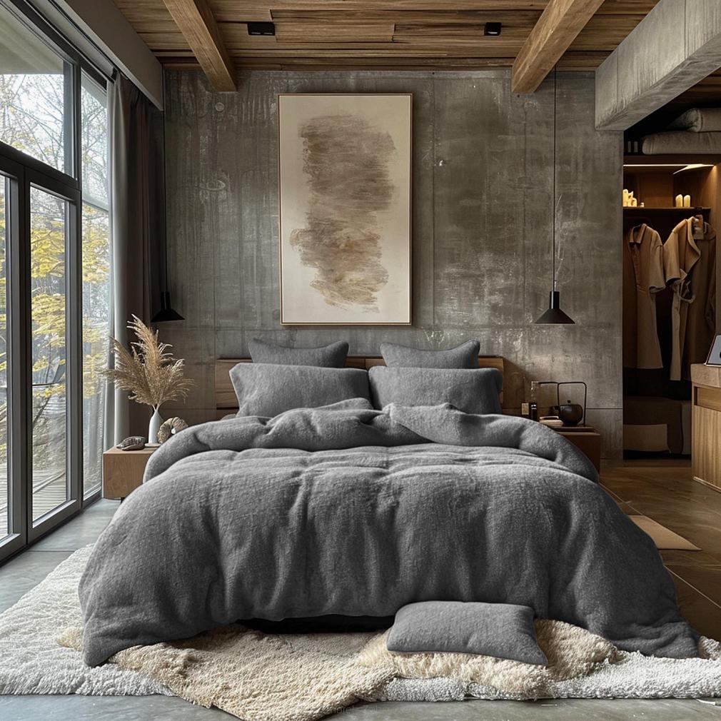 Pościel frotte 160x200 Darymex szara