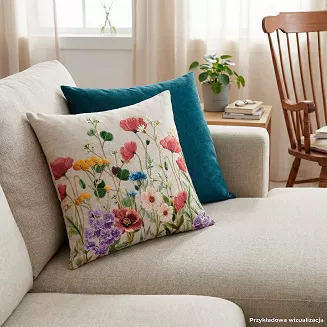 MILLY Z EFEKTEM WYSZYWANIA Poszewka dekoracyjna ADA 40x40cm kolor 004 beżowy P00385/POP/004/040040/1