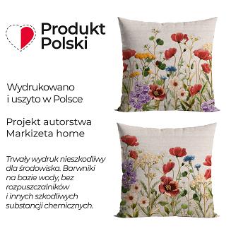 MILLY Z EFEKTEM WYSZYWANIA Poszewka dekoracyjna ADA 40x40cm kolor 004 beżowy P00385/POP/004/040040/1