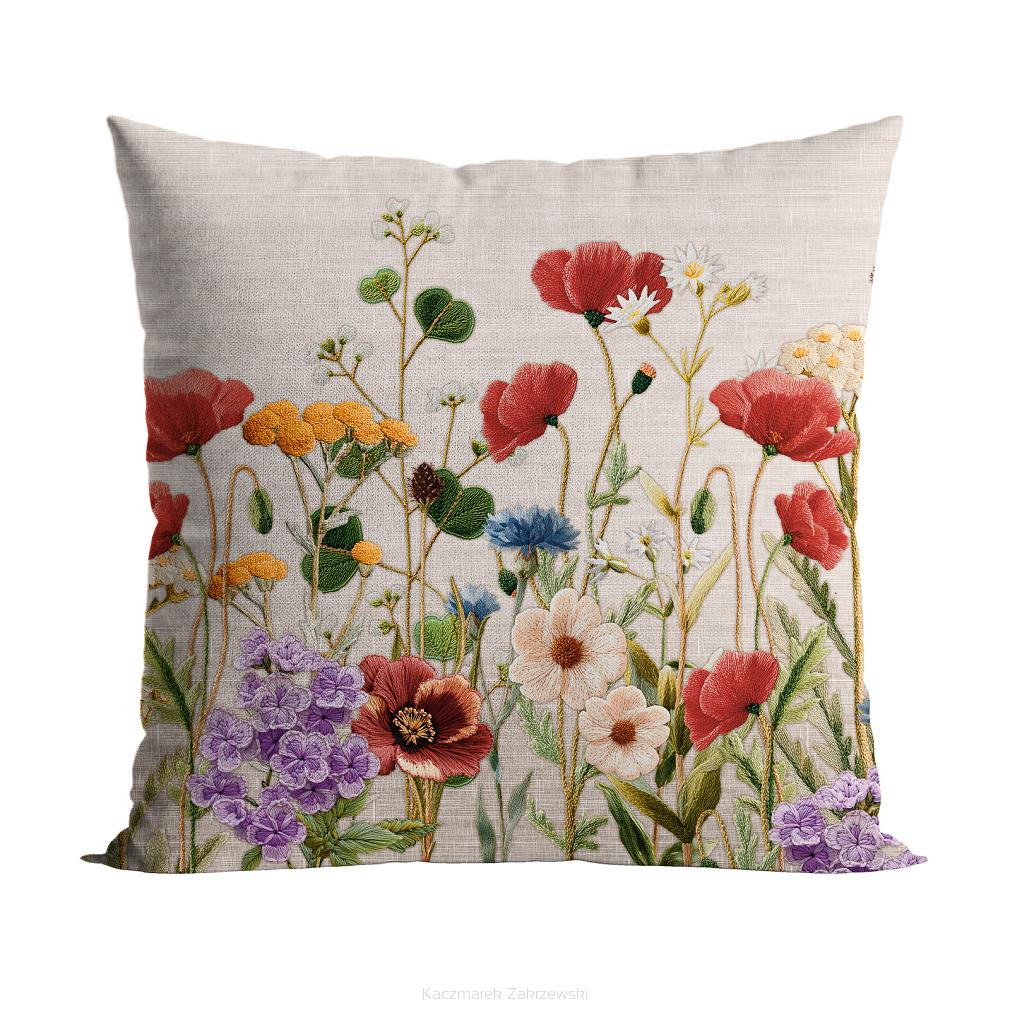 MILLY Z EFEKTEM WYSZYWANIA Poszewka dekoracyjna ADA 40x40cm kolor 004 beżowy P00385/POP/004/040040/1