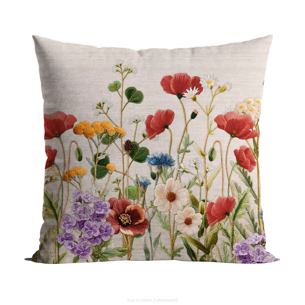 MILLY Z EFEKTEM WYSZYWANIA Poszewka dekoracyjna ADA 40x40cm kolor 004 beżowy P00385/POP/004/040040/1