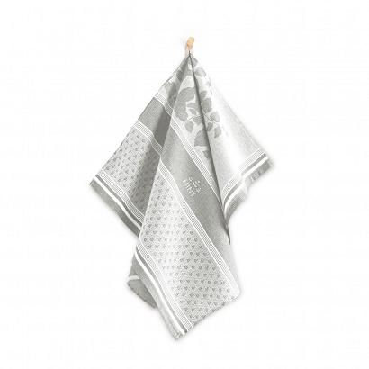 Ścierka kuchenna 50x70 Zwoltex szara biała w liście mięty