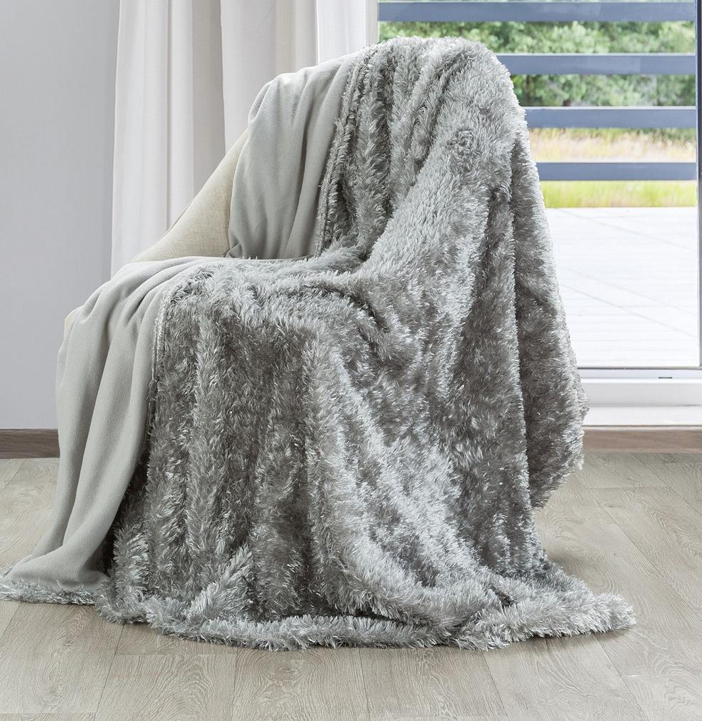 Koc narzuta MAVIS 150x200 Eurofirany srebrny