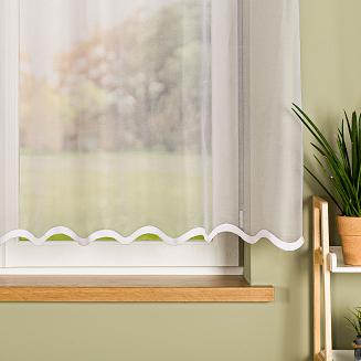 Firanka żakardowa gotowa na szelkach ELZA 250x160 biała