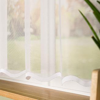 Firanka żakardowa gotowa na szelkach ELZA 250x160 biała