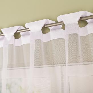 Firanka żakardowa gotowa na szelkach ELZA 250x160 biała