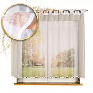 Firanka żakardowa gotowa na szelkach ELZA 250x160 biała