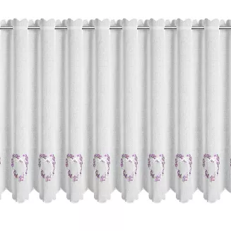 Firana gotowa LAVENDER 145x70 Eurofirany biały