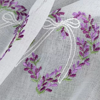 Firana gotowa LAVENDER 145x70 Eurofirany biały