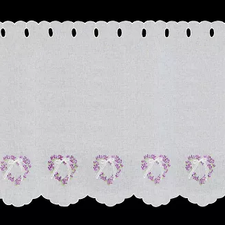 Firana gotowa LAVENDER 145x70 Eurofirany biały