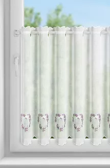 Firana gotowa LAVENDER 145x70 Eurofirany biały