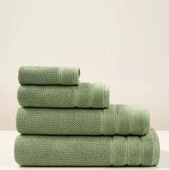 Ręcznik bawełniany o ryżowej strukturze Loren 50x90 pistacjowy