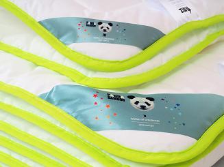 Bambusowy komplet dziecięcy 90x120 / 40x60 PANDA biały