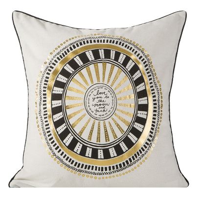 Poszewka dekoracyjna SELENA 40x40 Eurofirany czarna / biała / złota