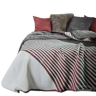 Narzuta MATTY 220x240 EUROFIRANY b+bordo na białym tle
