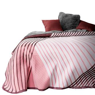 Narzuta MATTY 220x240 EUROFIRANY b+bordo dwustronna na białym tle