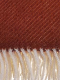 Koc z wełny nowozelandzkiej MAGDA 150x200 diagonalny terakota