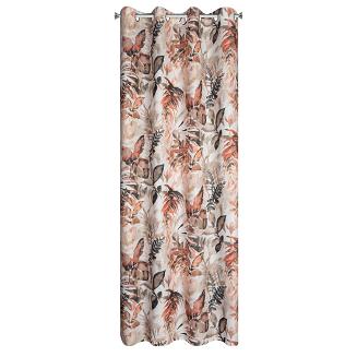 Zasłona gotowa na przelotkach ADELINE 140x250 Eurofirany biały/rudy